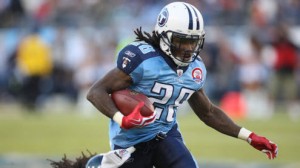 Chris Johnson Titans rushing the football