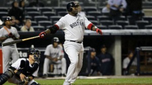 Boston Red Sox DH David Ortiz enters with a nine-game hitting streak