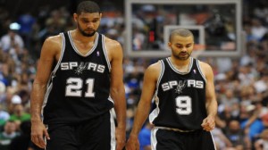 Tim Duncan and Tony Parker might be without Manu Ginobli as they take on the Grizzlies in the Western Conference Quarterfinals. 