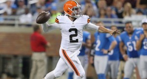 The Cleveland Browns have named Johnny Manziel their backup quarterback to start the 2014 regular season 