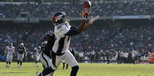 Emmanuel Sanders is averaging 14.6 yards per reception this year.