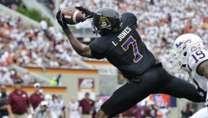 WR Isaiah Jones and the ECU Pirates will hope to turn the program around under first-year coach Scottie Montgomery.