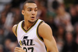 Rudy Gobert is averaging 10 points, 10 rebounds and two blocks per game this season.