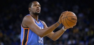 Kevin Durant is averaging 27 points per gam this year, but where will he be playing next year?